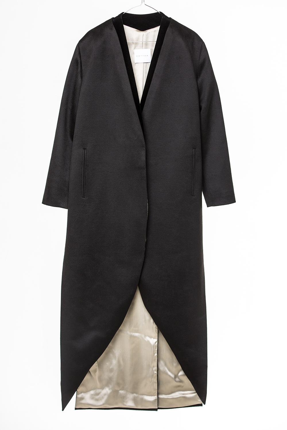 Black overcoat